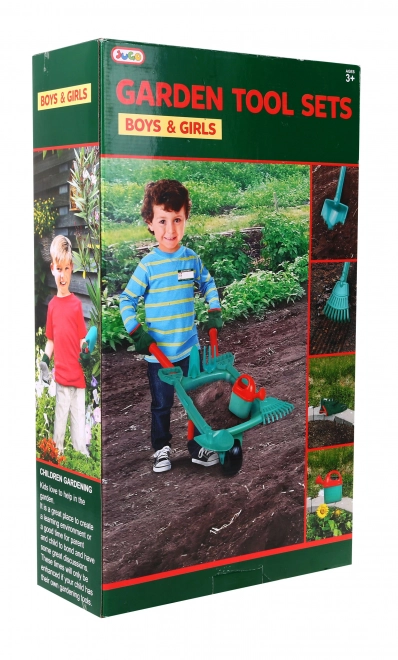 Ensemble d'outils à roulettes pour petits jardins