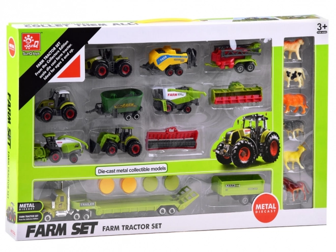 Ensemble de tracteurs moissonneuses-batteuses agricoles ZA4366