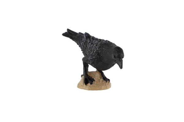 Corbeau noir en plastique zooted 11cm en sac