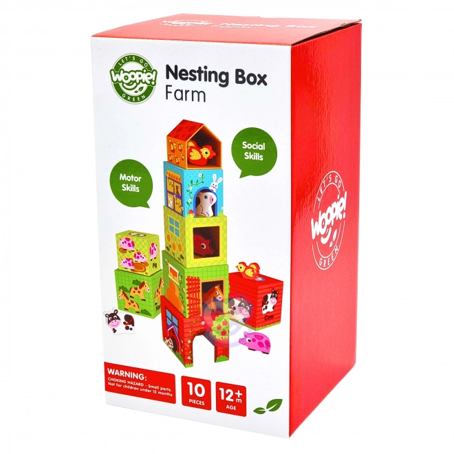 Woopie puzzle de ferme verte avec blocs et figurines