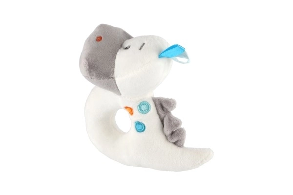 Hochet dinosaure peluche 13cm sur carte dans sachet 0+