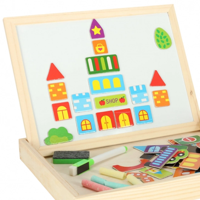 Tableau magnétique en bois - ville
