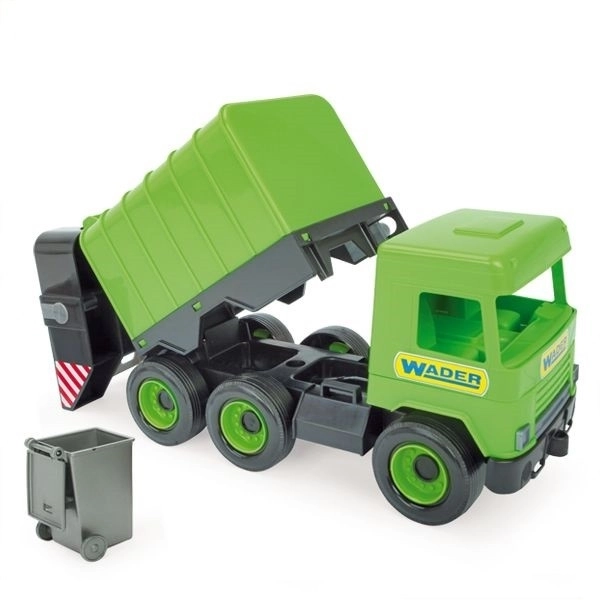 Wader Véhicule de poubelle vert en boîte 42cm