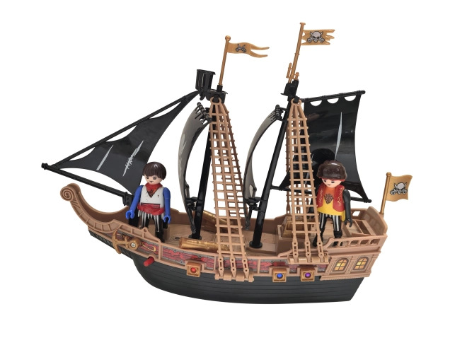 Navire pirate avec figurines et effets 30 cm