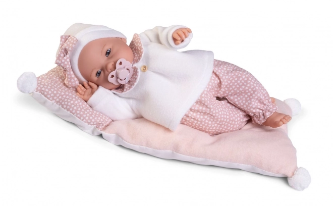 Antonio Juan 14363 BIMBA - poupée bébé qui clignote avec des sons et un corps doux en tissu - 37 cm