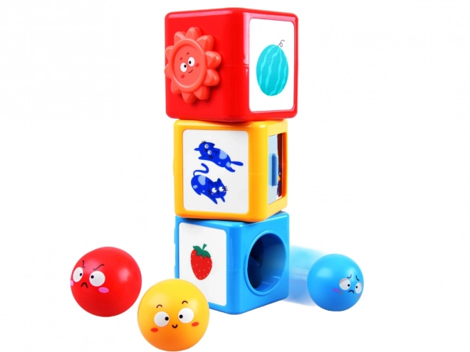 Jeu de construction coloré et tour de tri pour enfants