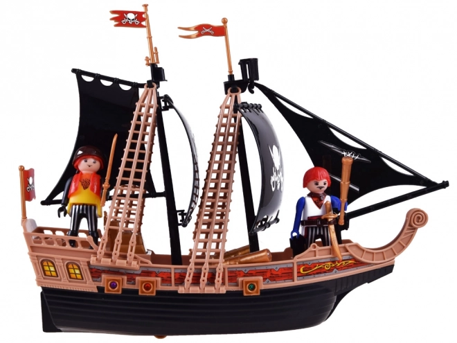 Navire pirate avec figurines et effets sonores