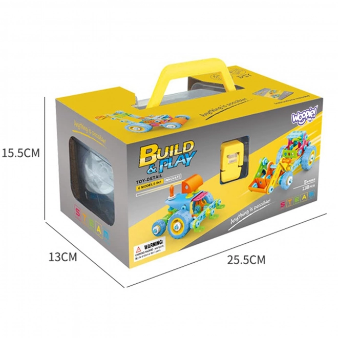 Kit de construction de véhicules pour enfants 6 en 1