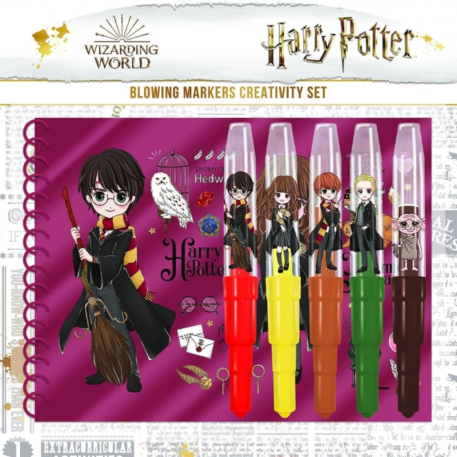 Feutres soufflants avec carnet Harry Potter