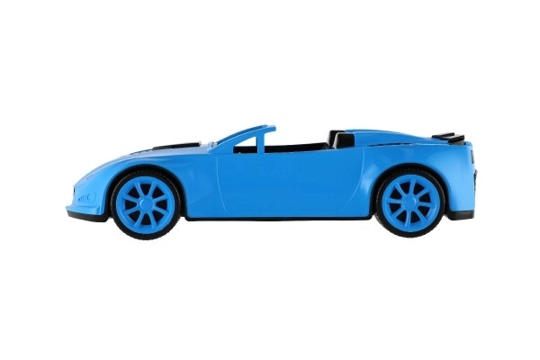 Voiture sportive en plastique 16x38cm en roue libre 3 couleurs en filet