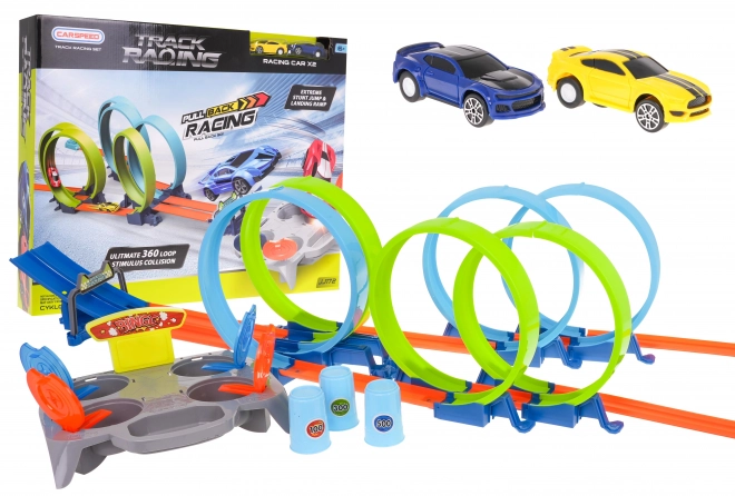 Circuit de course pour deux voitures