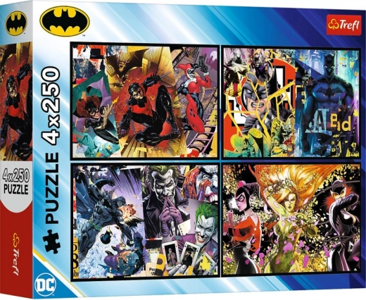 Puzzle 4 × 250 pièces BATMAN