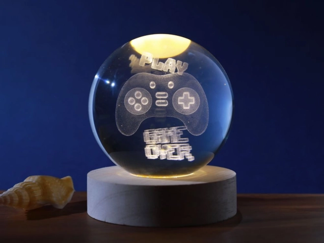 Lampe boule cristal pour joueur 8 cm