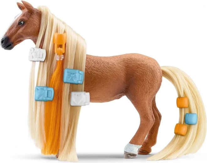 Longue crinière coiffable et accessoires de styling