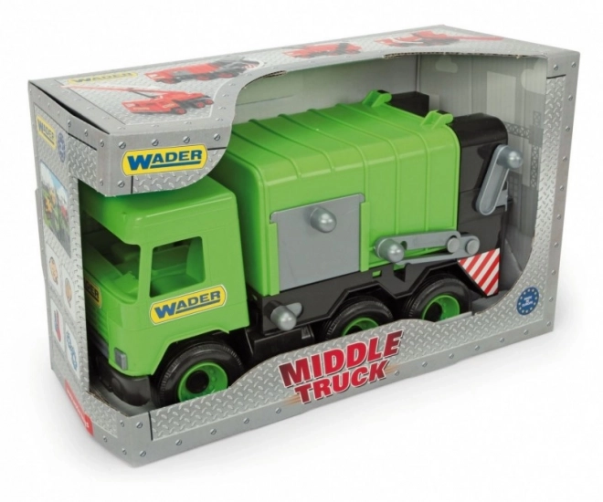 Wader Véhicule de poubelle vert en boîte 42cm