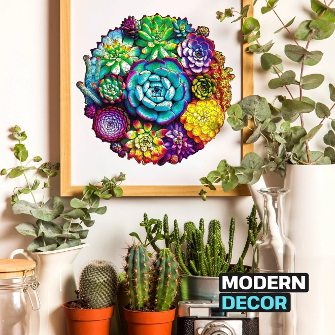 Puzzle en bois d'évasion EscapeWelt Succulentes 200 pièces