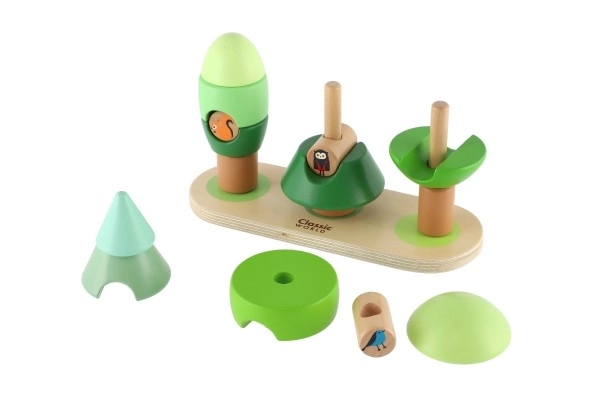 Puzzle en bois - Forêt avec arbres