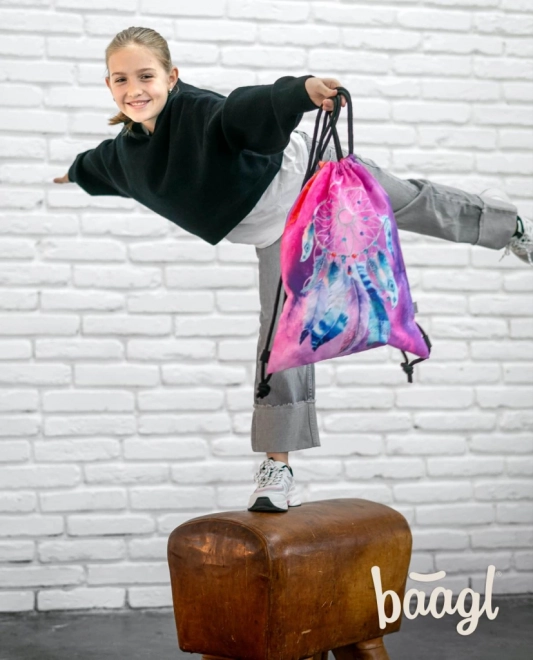 BAAGL Sac à chaussures Attrape-rêves rose