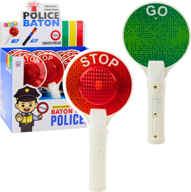 Panneau de signalisation policier pour enfants STOP/GO avec lumière