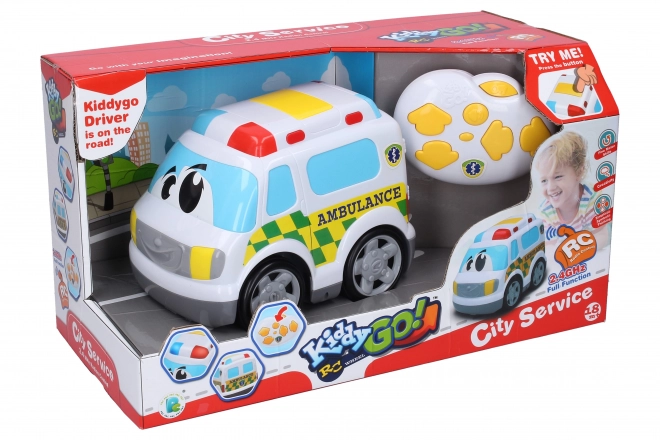 Kiddy Ambulance RC télécommandée avec effets 19 cm