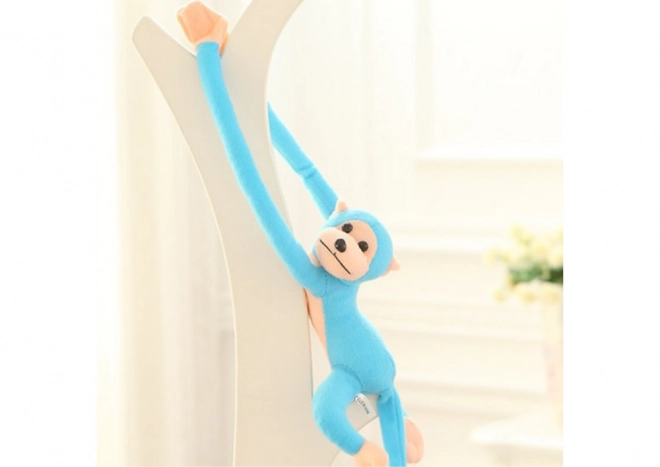 Mascotte en peluche Singe avec son Bleu 60 cm