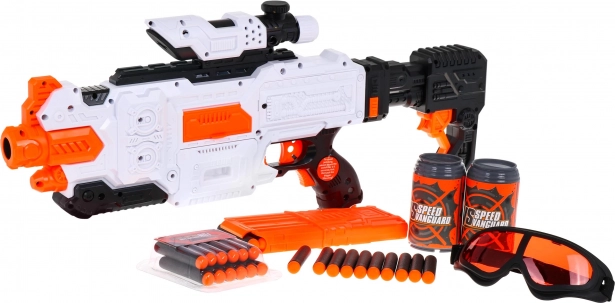 Blaster électrique pour enfants 8+ avec projectiles souples et accessoires Fast Pioneer