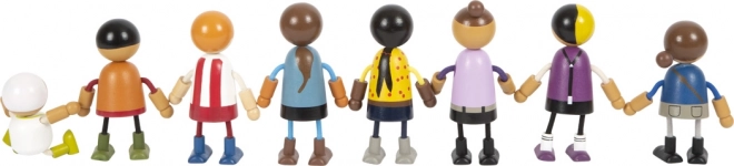 Famille de poupées flexibles Small Foot avec enfant