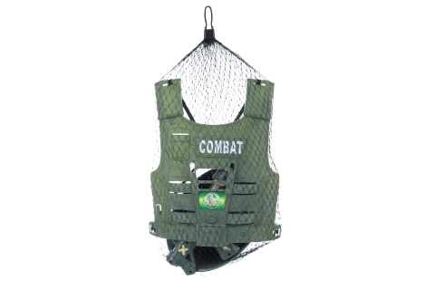 Ensemble militaire pour enfants avec casque et mitraillette
