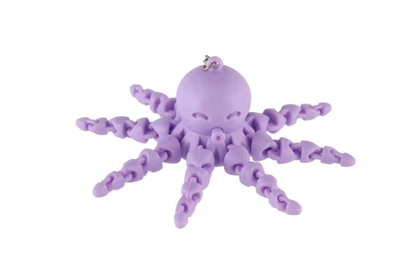 Pendentif pieuvre en plastique 9cm avec lumière, 6 couleurs 24pcs en boîte