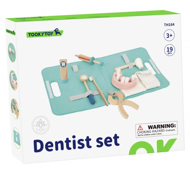 Tooky Toy Ensemble dentaire pour enfants avec sac à dos 19 pcs FSC