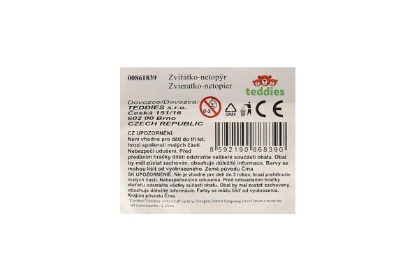 Chauve-souris 2pcs plastique 15cm dans un sachet