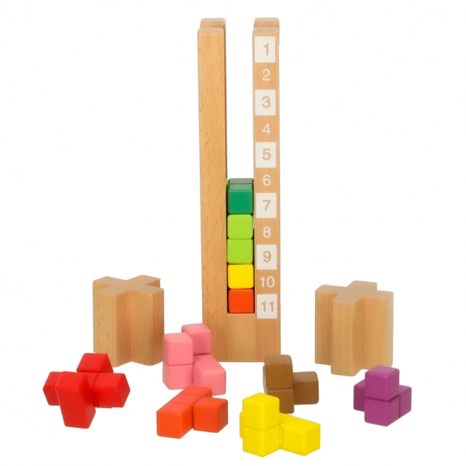 Blocs éducatifs en bois colorés Montessori