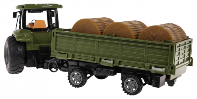 Tracteur avec remorque vert R/C