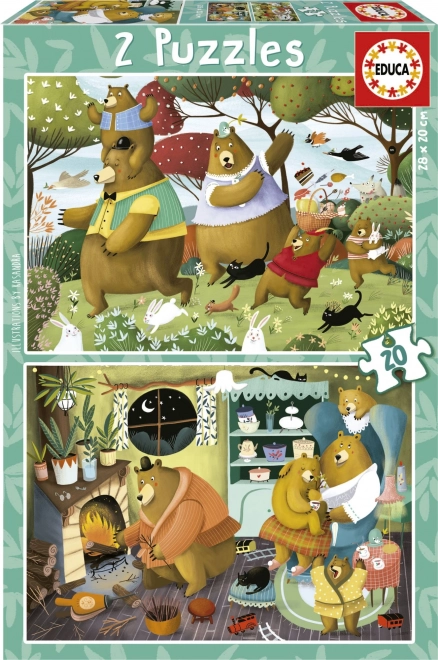 Educa Puzzle Histoires de la forêt 2x20 pièces