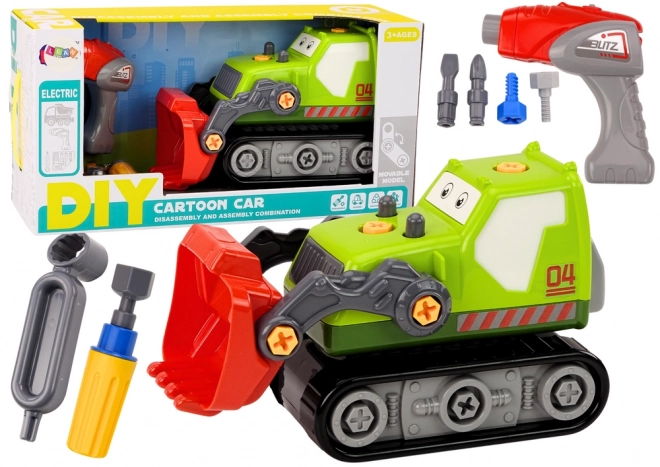 Kit de construction à vis DIY Chargeur sur chenilles pour enfants