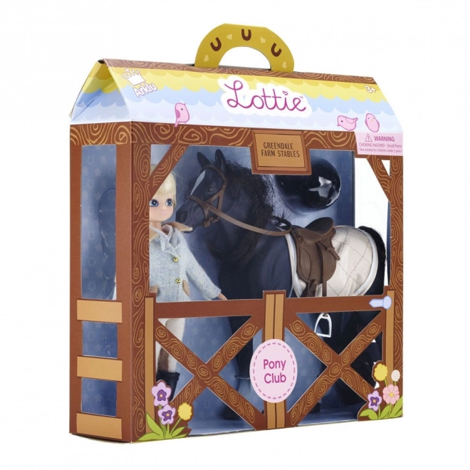Poupée Lottie en tenue d'équitation avec cheval