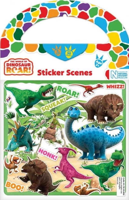 autocollants dinosaures – ensembles réutilisables avec décors