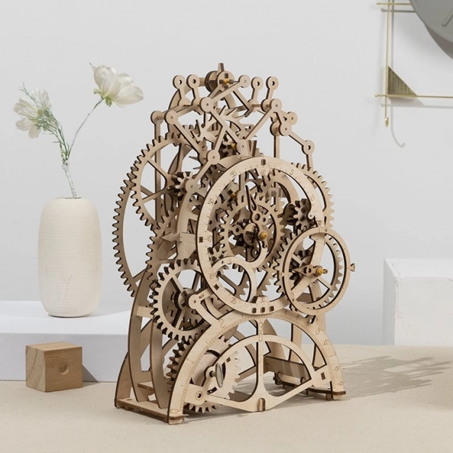 Horloge à pendule - Maquette en bois 3D