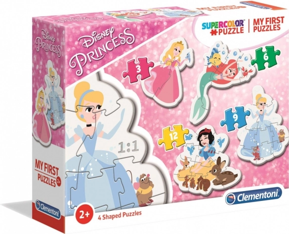 Mes premiers puzzles Princesses Disney 4-en-1 (3, 6, 9, 12 pièces) – Clementoni