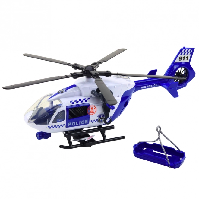 Hélicoptère de police avec lumières et sons