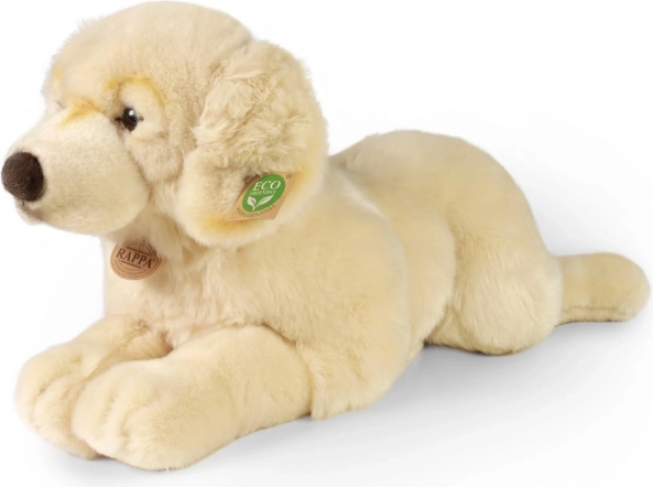 Chien retriever en peluche allongé 60 cm ECO-FRIENDLY