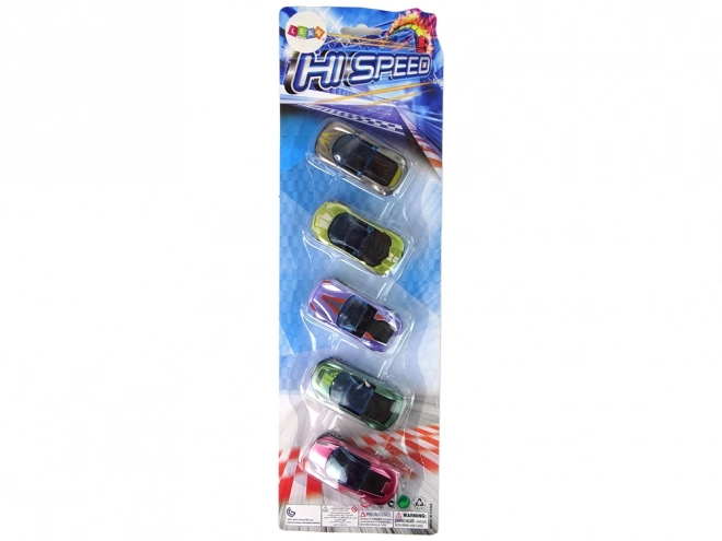 Ensemble de petites voitures colorées 5 pièces