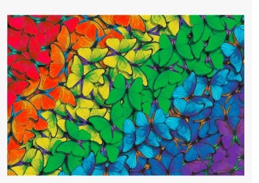 Puzzle en bois Trefl Wood Craft Papillons arc-en-ciel 501 pièces