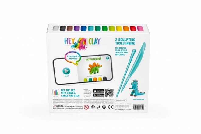 Kit Hey Clay en plastique dinosaures