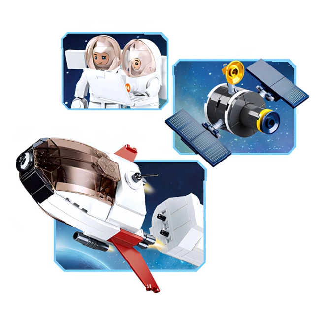 Mission spatiale réaliste avec 3 figurines