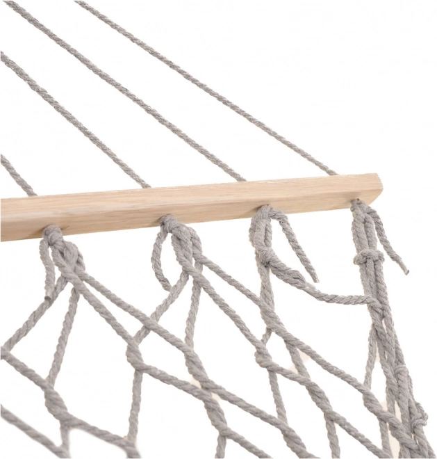 Hamac de jardin Boho avec franges gris 200 cm
