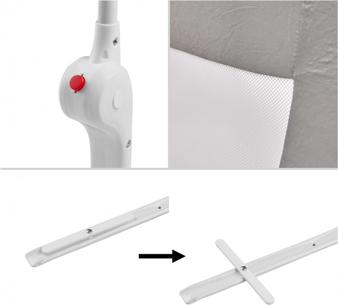 Barrière de protection pour lit pliante 200 cm grise