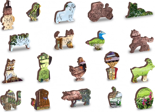 Pièces aux formes uniques avec motifs d’animaux et d’objets