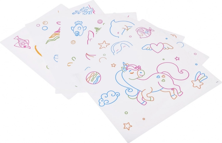 Tablette réutilisable avec pochoirs