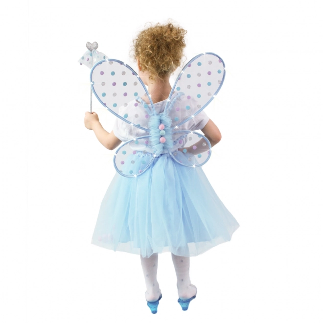 Costume de fée enfant Modřeně avec ailes lumineuses